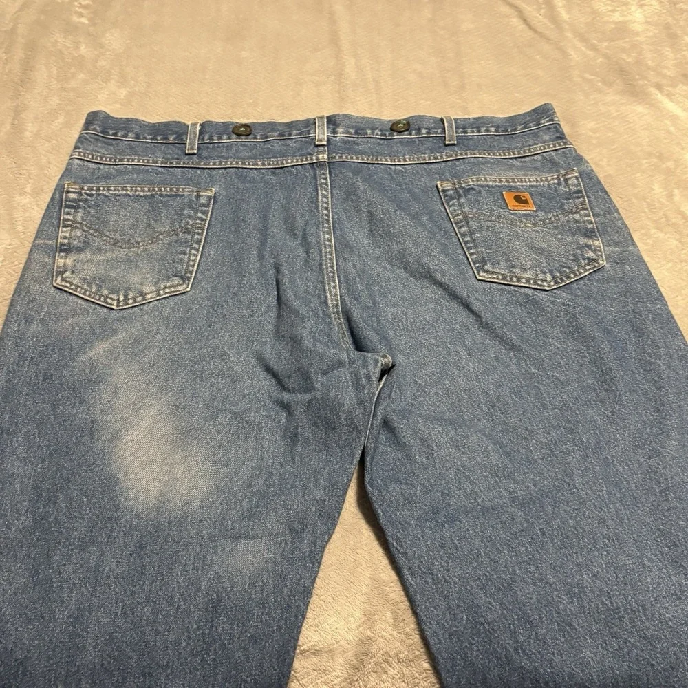 Carhartt Loose Fit Jeans Men's 48x30 Blue Denim Workwear Straight Leg B17DST